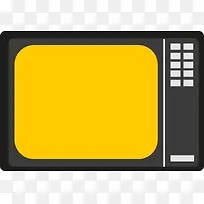 黄色卡通矢量电视机图-空若网 黄色卡通矢量电视机图-空若网