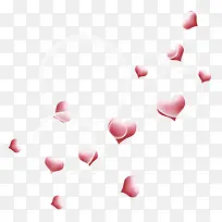 粉色漂浮爱心-空若网 粉色漂浮爱心-空若网
