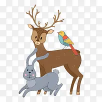 卡通可爱小动物装饰动物头像-空若网 卡通可爱小动物装饰动物头像-空若网