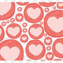 圆形爱心无缝背景矢量素材-空若网 圆形爱心无缝背景矢量素材-空若网
