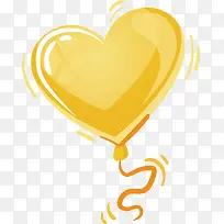 黄色爱心气球标题框-空若网 黄色爱心气球标题框-空若网
