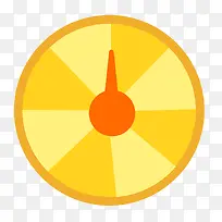 黄色圆形扁平化抽奖元素-空若网 黄色圆形扁平化抽奖元素-空若网