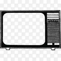 黑色复古电视家电手绘-空若网 黑色复古电视家电手绘-空若网