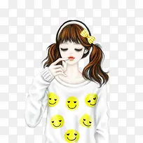 手绘卡通可爱萌妹子-空若网 手绘卡通可爱萌妹子-空若网