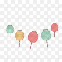 新年多彩灯笼挂饰-空若网 新年多彩灯笼挂饰-空若网