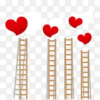 浪漫情人节元素爱情的阶梯-空若网 浪漫情人节元素爱情的阶梯-空若网