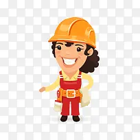 戴着安全帽的红色衣服女士-空若网 戴着安全帽的红色衣服女士-空若网