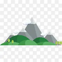 扁平化自然风景山-空若网 扁平化自然风景山-空若网