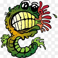 矢量手绘T恤卡通小青蛇印花装饰-空若网 矢量手绘T恤卡通小青蛇印花装饰-空若网