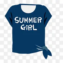 卡通手绘蓝色的衣服-空若网 卡通手绘蓝色的衣服-空若网