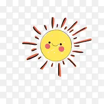 黄橙色的卡通太阳-空若网 黄橙色的卡通太阳-空若网