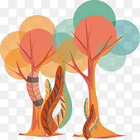 矢量创意大树插画-空若网 矢量创意大树插画-空若网