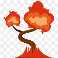 一颗橙色的火树木-空若网 一颗橙色的火树木-空若网