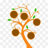 橙色的树-空若网 橙色的树-空若网