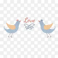 矢量一对鸟-空若网 矢量一对鸟-空若网