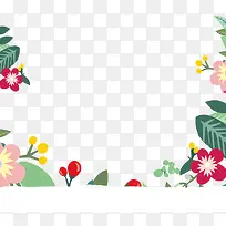 卡通花卉边框素材-空若网 卡通花卉边框素材-空若网