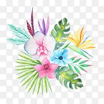 多彩手绘花朵素材-空若网 多彩手绘花朵素材-空若网