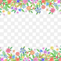 手绘多彩花海设计素材-空若网 手绘多彩花海设计素材-空若网