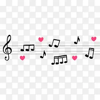 音符爱心漂浮素材-空若网 音符爱心漂浮素材-空若网