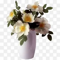白色花朵花瓶装饰品素材-空若网 白色花朵花瓶装饰品素材-空若网