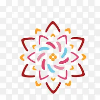 花朵图腾徽章设计素材-空若网 花朵图腾徽章设计素材-空若网