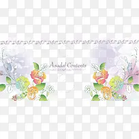 淡雅花朵背景矢量素材-空若网 淡雅花朵背景矢量素材-空若网