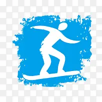 扁平化滑雪运动元素-空若网 扁平化滑雪运动元素-空若网