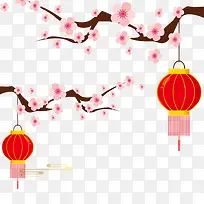 粉色梅花植物开花新年元素-空若网 粉色梅花植物开花新年元素-空若网