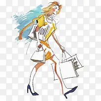 抽象购物的美女-空若网 抽象购物的美女-空若网