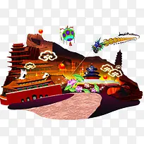 中国传统插画-空若网 中国传统插画-空若网