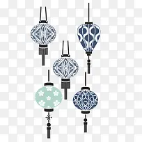 扁平化民族风小清新灯笼-空若网 扁平化民族风小清新灯笼-空若网