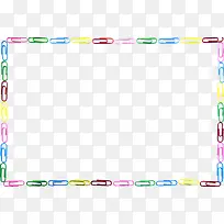 回形针组合长方形边框-空若网 回形针组合长方形边框-空若网