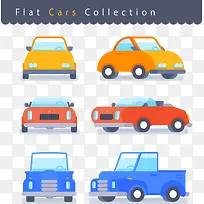 3种扁平化车辆的正面和侧面矢量-空若网 3种扁平化车辆的正面和侧面矢量-空若网