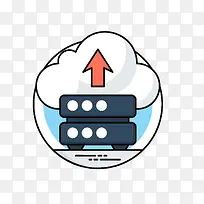 简约数据备份上传矢量图标-空若网 简约数据备份上传矢量图标-空若网