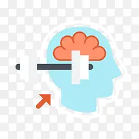 矢量大脑哑铃素材-空若网 矢量大脑哑铃素材-空若网