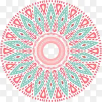 文艺风多彩花纹圆圈-空若网 文艺风多彩花纹圆圈-空若网