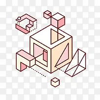 扁平化不规则立体图形-空若网 扁平化不规则立体图形-空若网
