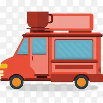 红色卡车矢量图-空若网 红色卡车矢量图-空若网