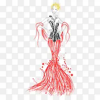 简约手绘卡通人物装饰服装设计图-空若网 简约手绘卡通人物装饰服装设计图-空若网