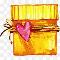 黄色的圣诞节礼盒-空若网 黄色的圣诞节礼盒-空若网