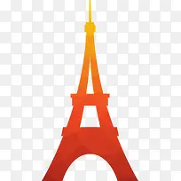 黄色水彩巴黎铁塔-空若网 黄色水彩巴黎铁塔-空若网