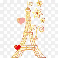 梦幻情人节爱心铁塔-空若网 梦幻情人节爱心铁塔-空若网