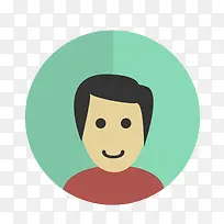 彩色圆形扁平化人像元素-空若网 彩色圆形扁平化人像元素-空若网