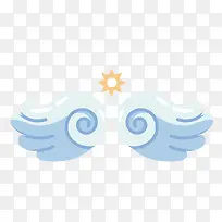 矢量扁平天使翅膀-空若网 矢量扁平天使翅膀-空若网