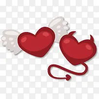 爱心翅膀免抠素材-空若网 爱心翅膀免抠素材-空若网