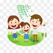 一家人开心去春游-空若网 一家人开心去春游-空若网