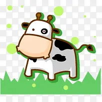卡通手绘奶牛矢量素材-空若网 卡通手绘奶牛矢量素材-空若网