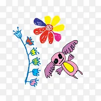 粉笔彩绘花卉素材-空若网 粉笔彩绘花卉素材-空若网