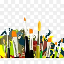 水粉笔矢量图素材-空若网 水粉笔矢量图素材-空若网