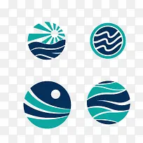 矢量海浪素材-空若网 矢量海浪素材-空若网